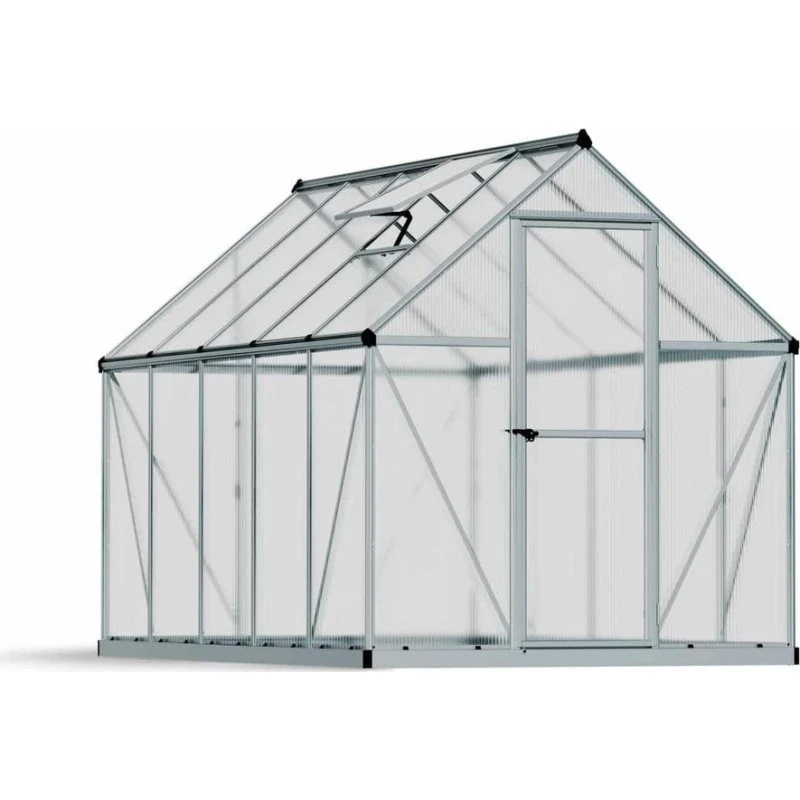 Palram Canopia Mythos 6x10 Alu-Gewächshaus Silber 306x185x208 cm