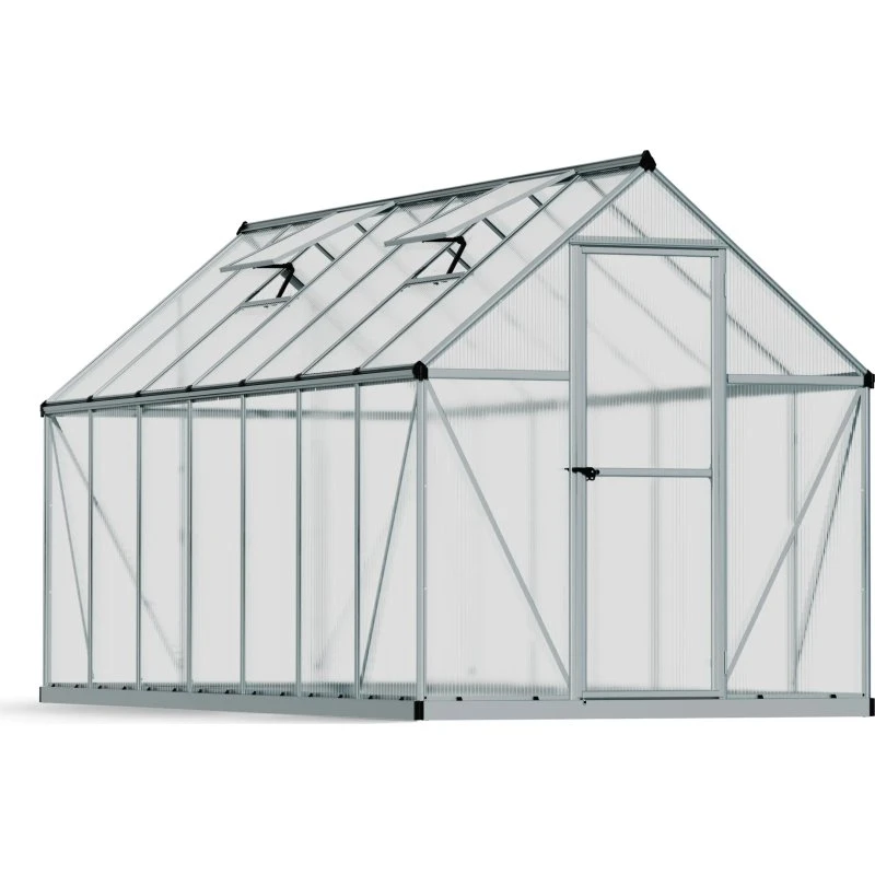 Palram Canopia Mythos Gewächshaus 426x185x208 cm Silber