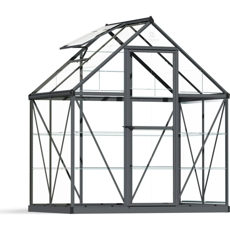 Palram Canopia Harmony Alu-Gewächshaus 126x185x208 cm Grau