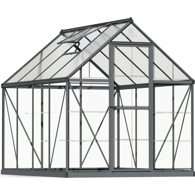 Palram Canopia Hybrid 68 Alu-Gewächshaus Anthrazit 247x185x208 cm