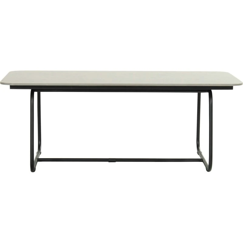 Schöner Wohnen Fontein Loungetisch, lichtgrau, Keramik & Aluminium