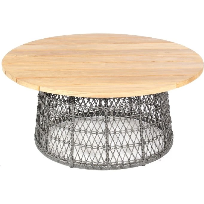 SonnenPartner Lounge-Tisch Retro 105 cm, Teak & Aluminium