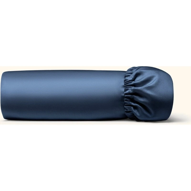 Mako Satin Spannbettlaken aus ägyptischer Baumwolle Dunkelblau