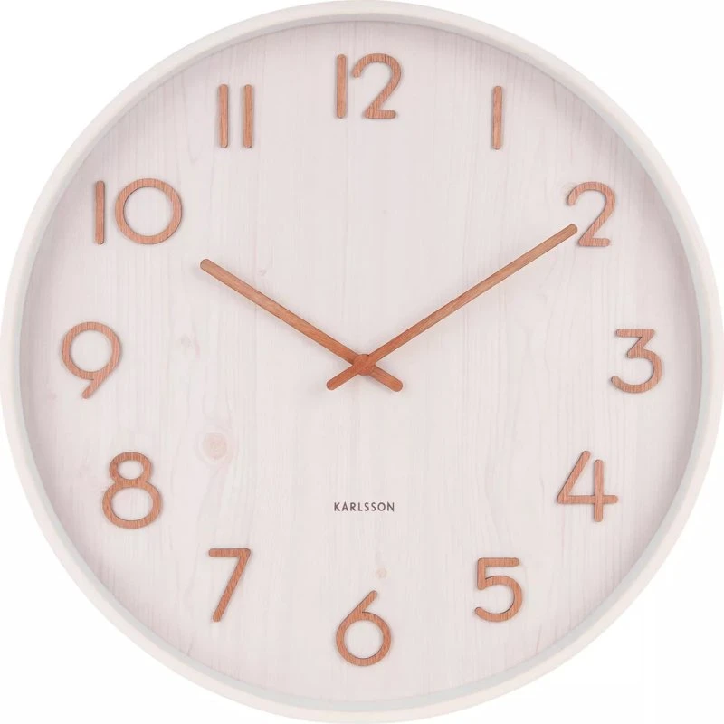 Karlsson Pure Bass Wanduhr 60 cm Walnuss