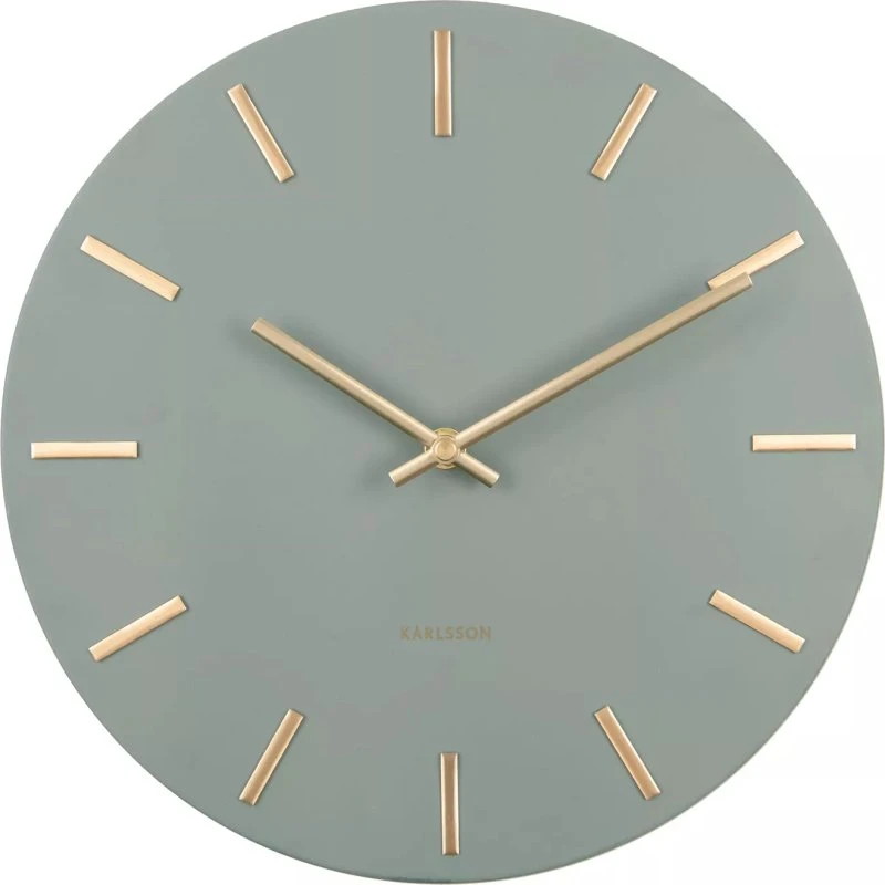 Karlsson Charm Wanduhr KA5821DG 30 cm Grün Metall