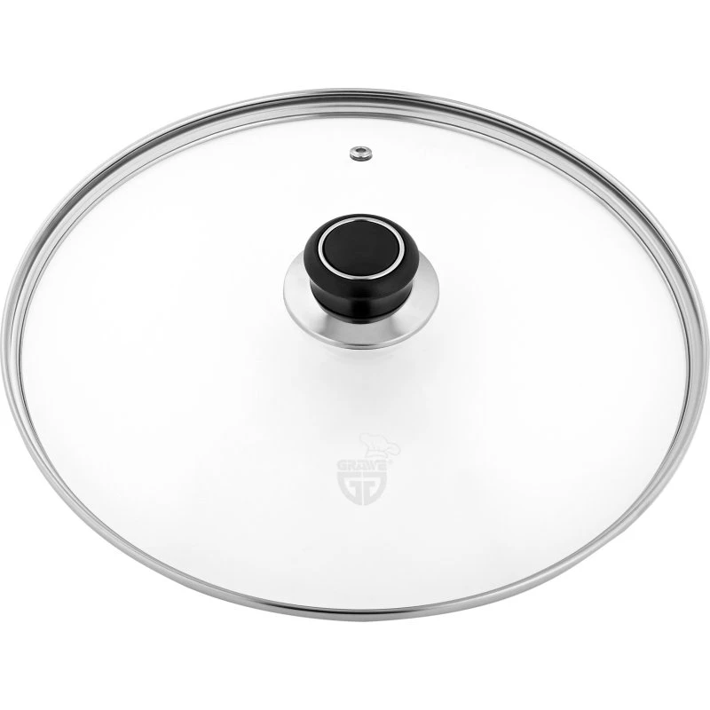 Stainless Steel Glasdeckel 30 cm mit Dampfaustritt