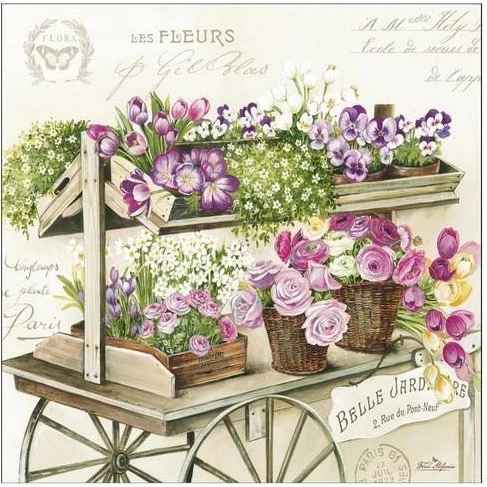 EASY LIFE Les Fleurs 20 Servietten 33x33cm