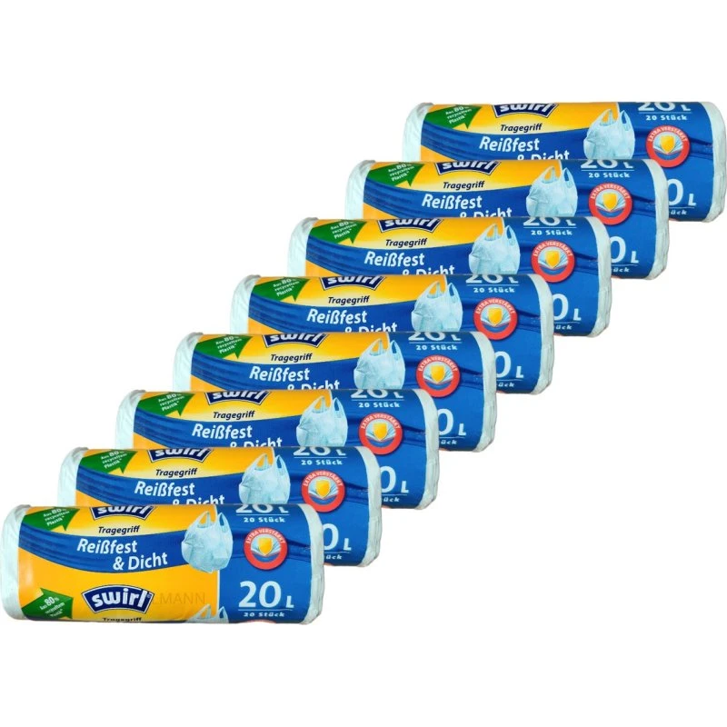 Melitta Swirl Tragegriff Müllbeutel 20 L (48x48 cm, 20 Stück)