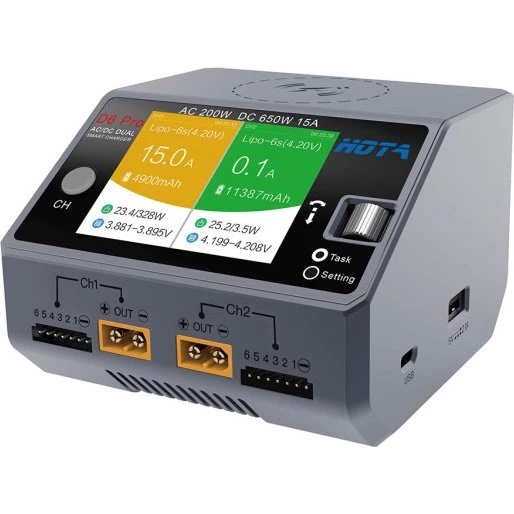 HOTA D6 Pro 650W Dual-Channel Ladegerät