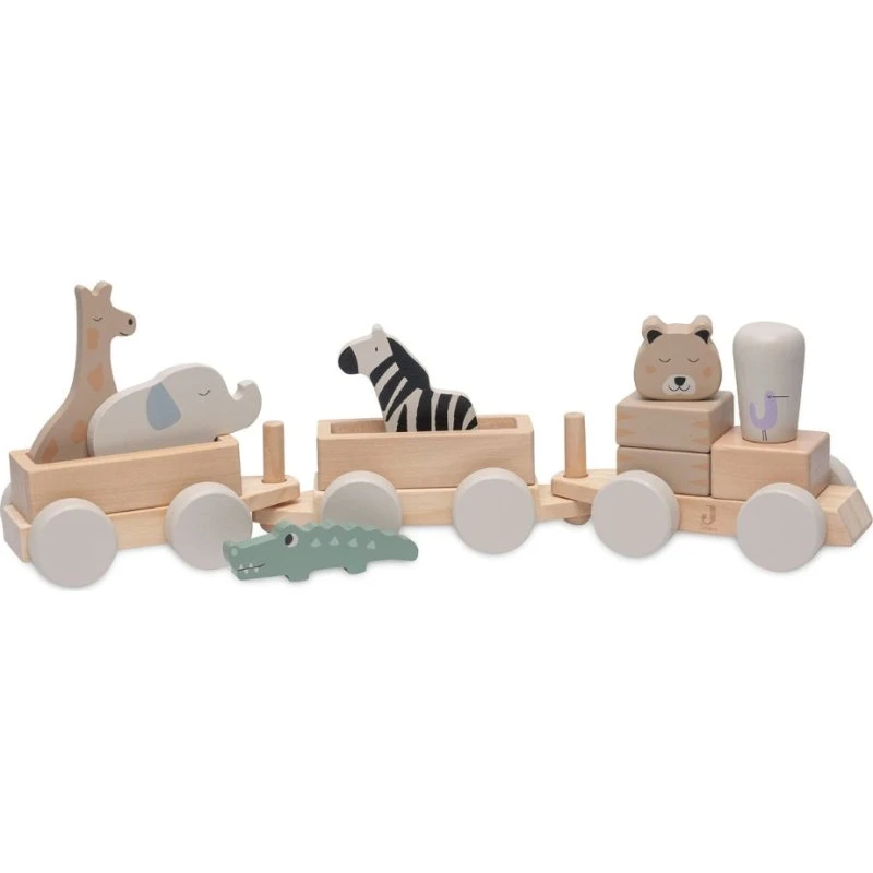 Jollein Holzeisenbahn Jungle Jambo – personalisierbar