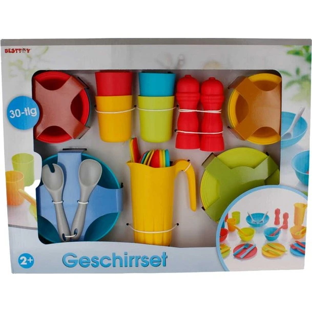Besttoy Geschirrset 30-teilig für Spielküche ab 2 Jahren