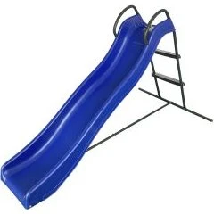 AXI Freistehende Rutsche 185 cm mit Wasseranschluss Blau-Anthrazit
