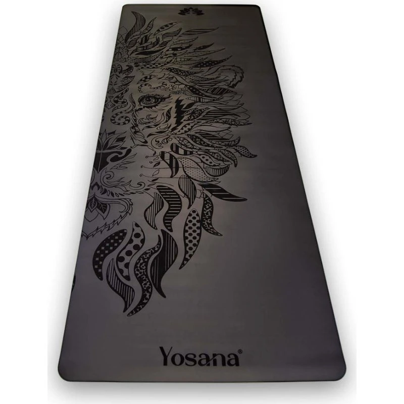 Yosana Studioline Yogamatte Black Lion 183x68cm