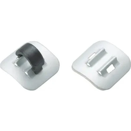 Jagwire Stick-On Cable Guide Alloy Silber 4er