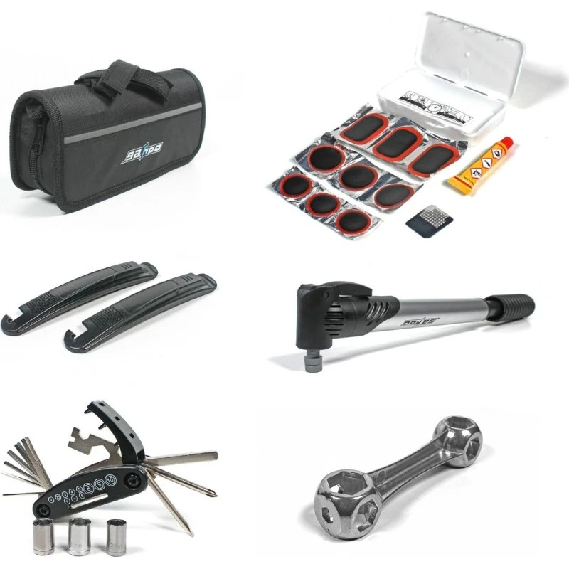 BikeTool Pro Fahrrad-Reparatur-Set mit Mini-Pumpe