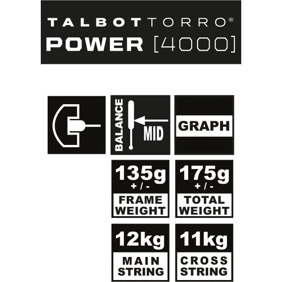 Talbot Torro Power 4000 Squashschläger schwarz/orange