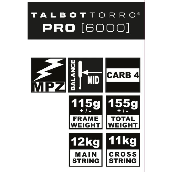 TALBOT torro Pro 6000 Squashschläger schwarz/grün