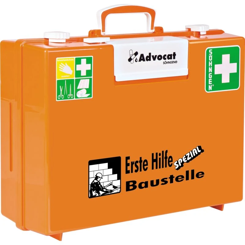SÖHNGEN Advocat Baustelle Erste-Hilfe-Koffer mit Pflasterspender, orange