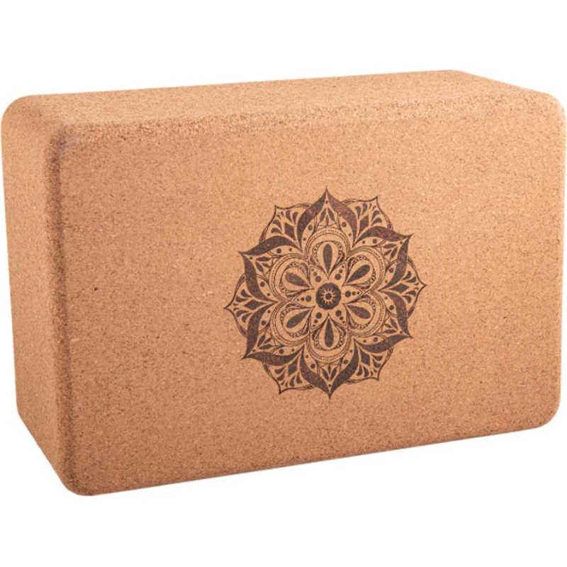 YogaBlock aus Kork groß mit Blume des Lebens