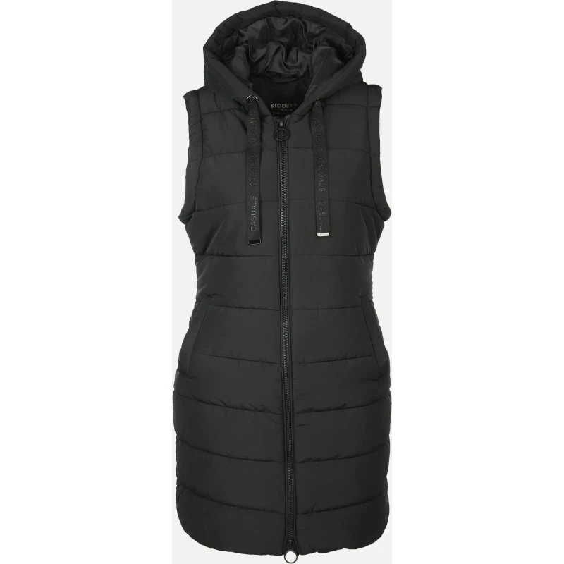 Stooker Damen Longweste mit Kapuze