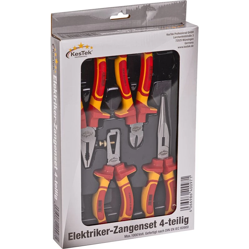 KesTek Elektriker Zangenset 4-teilig