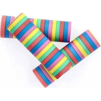 Serpentinen bunt 4m, 3 Rollen - FSC-Papier