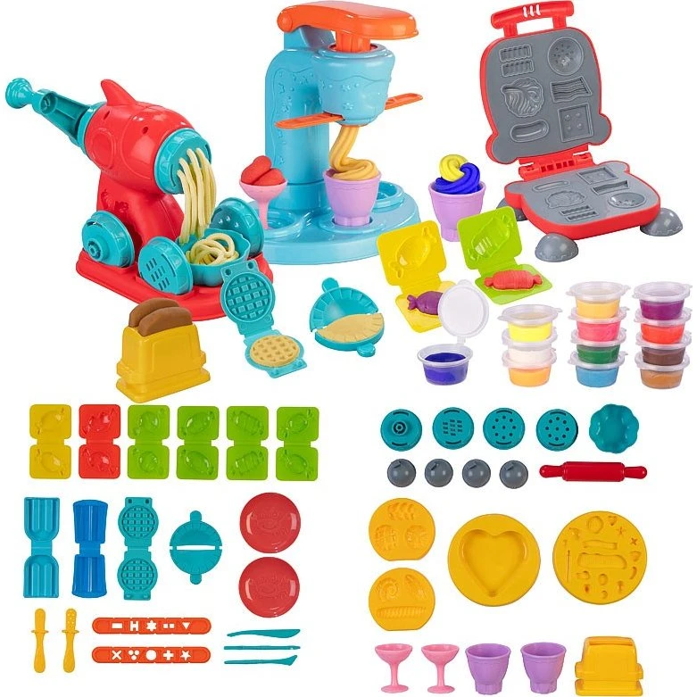 Playtastic 51-teiliges Knete-Set mit Maschinen
