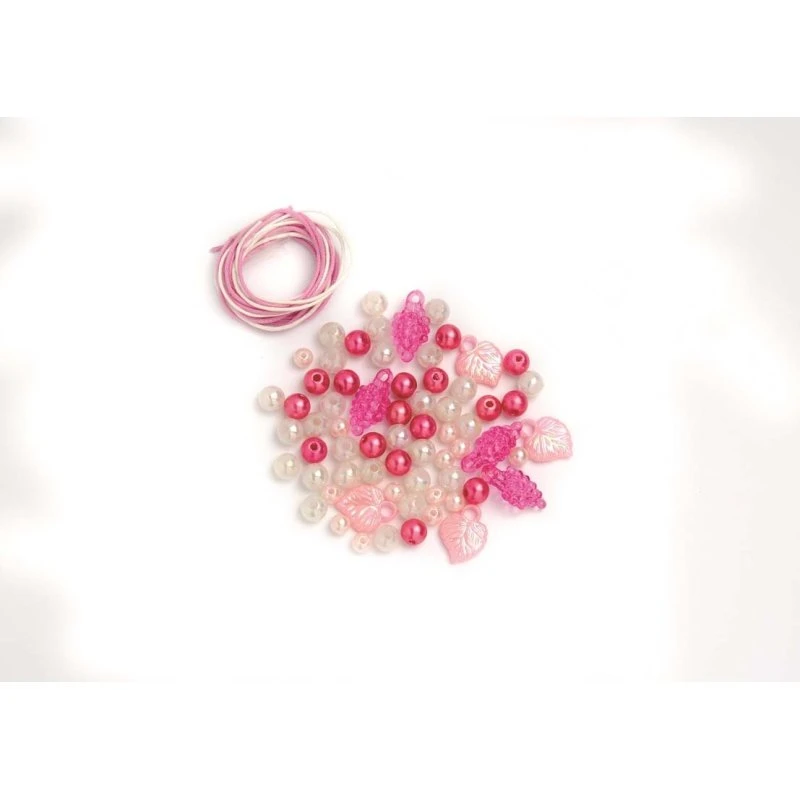 LumiBeads Perlenset weiß-rosa-pink