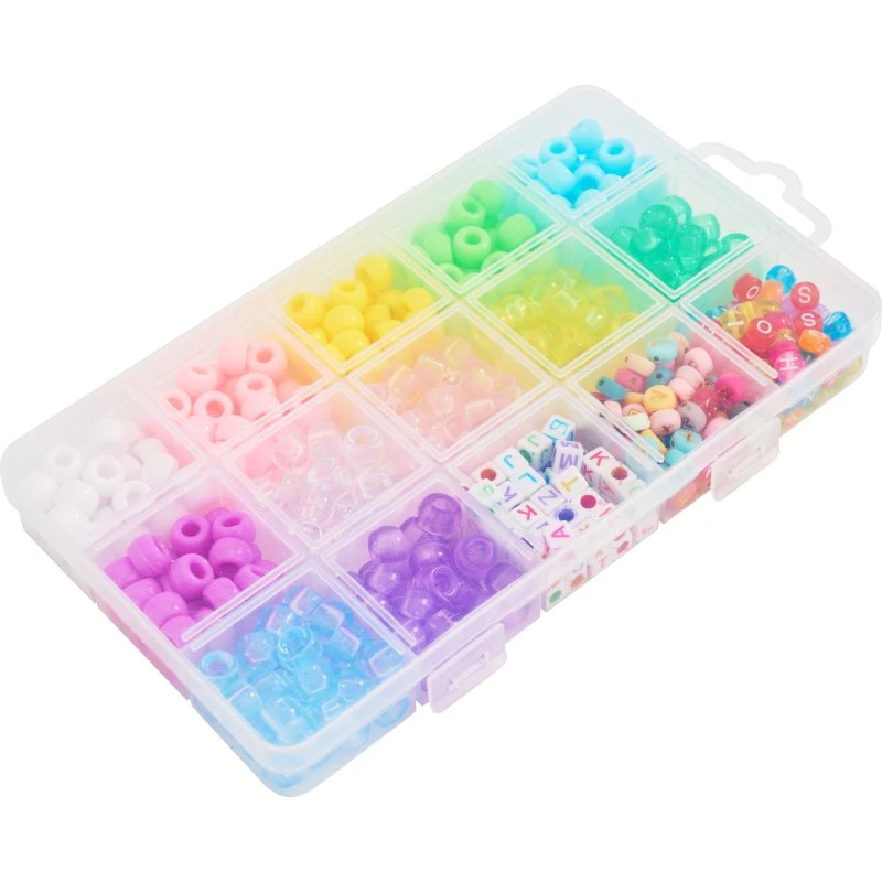 VBS Perlenset 500 Stück – Buntes Bastelset für Schmuck & Deko