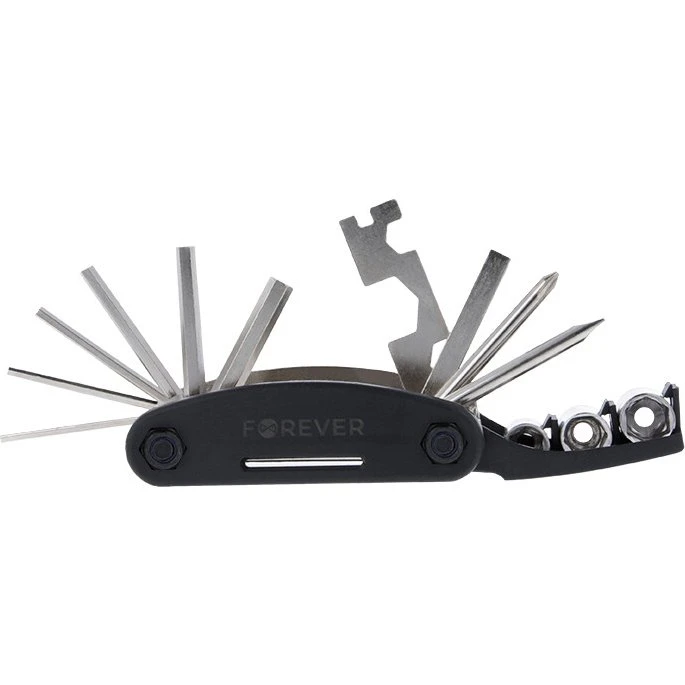 Forever MT-16 Fahrrad-Multitool 16-in-1 Schwarz
