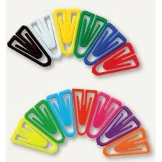 Plastiklip® Büroklammer 25 mm, 500 Stück, farbig sortiert