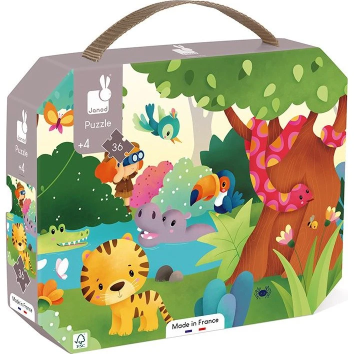 Janod Jungle-Puzzle 36 Teile im Koffer