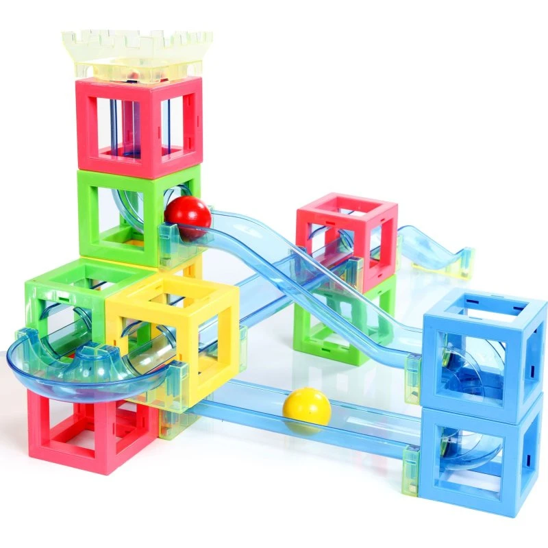 Dragon Toys Magnetische Kugelbahn, 60+ Teile, ab 3 Jahren