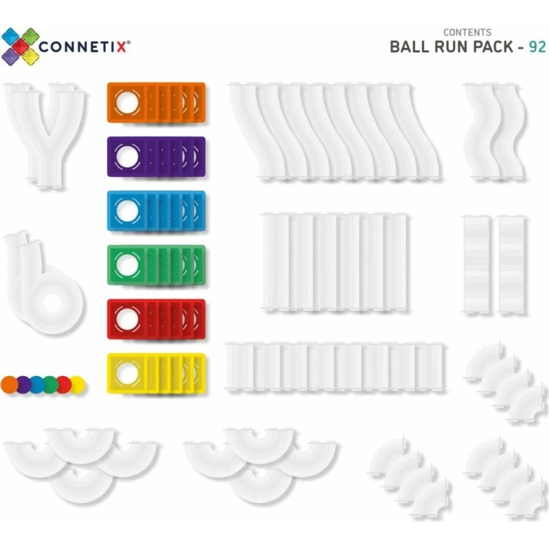Connetix Kugelbahn Ball Run Rainbow 92 Teile