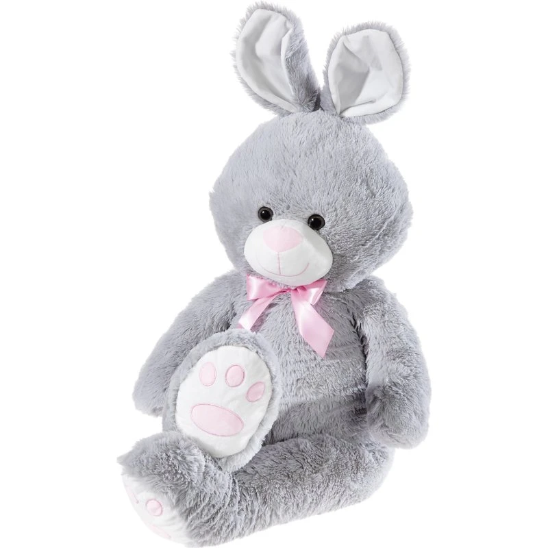 Heunec® Kuscheltier Hase XL 100 cm grau mit Schleife