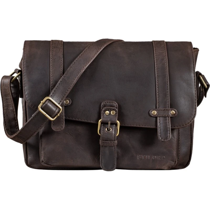 STILORD Lara Vintage Umhängetasche Damen Leder braun