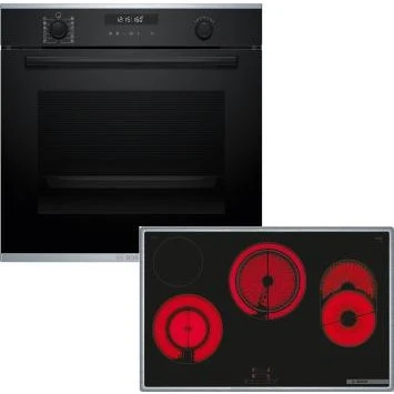Bosch HBD672FB85 80 cm Backofen & Kochfeld mit 5 Jahre Garantie