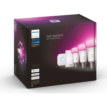 Philips Hue White & Color Ambiance Starter Set mit 3x E27 RGBW Lampen