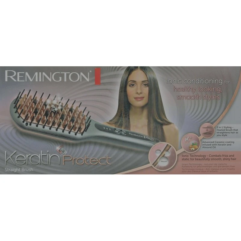 Remington Glättungsbürste CB7480 Keratin Protect (Silber/Pink)