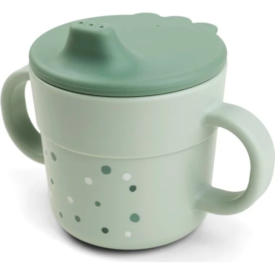 Done by Deer Saugtasse Happy Dots, 215 ml, grün