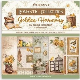 Stamperia Golden Harmony Scrapbook-Block 30,5 x 30,5 cm