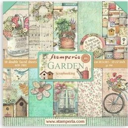 Stamperia Garden Designpapier 10 Bogen 12x12 Zoll