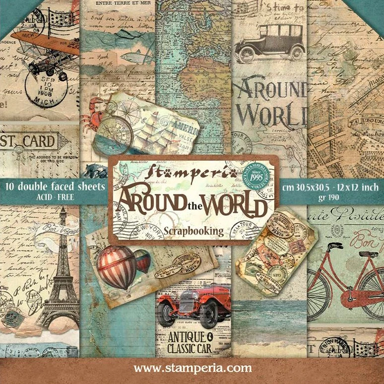 Stamperia Scrapbook-Block Around the World 12x12