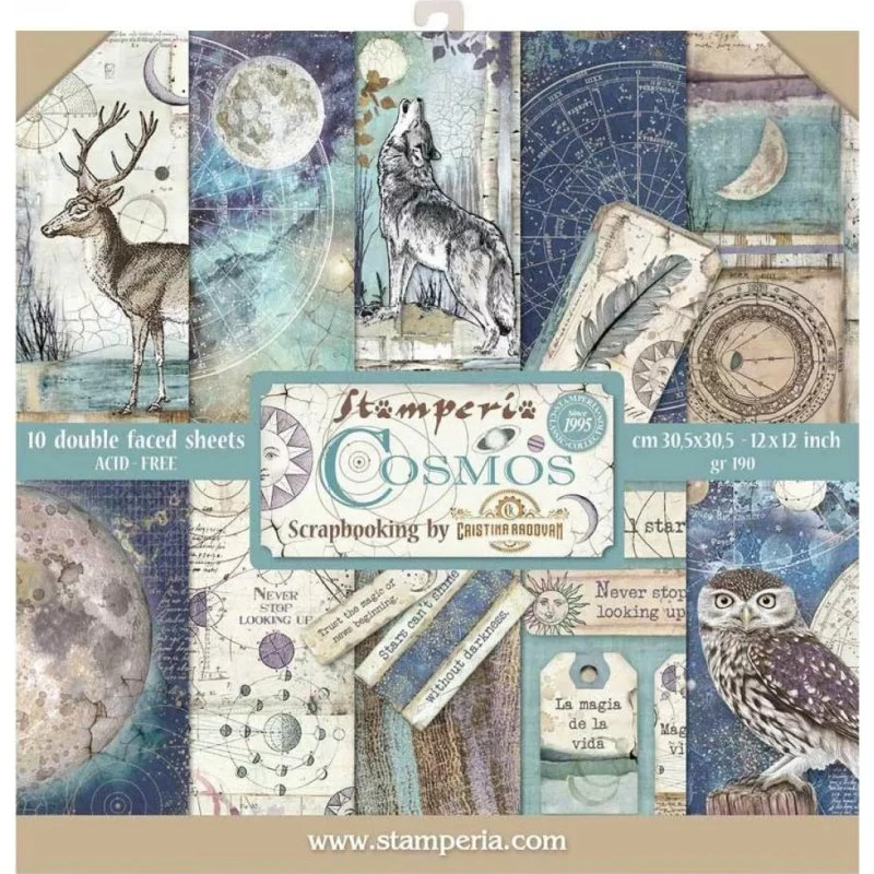 Stamperia Scrapbook-Block Cosmos 30,5x30,5 cm