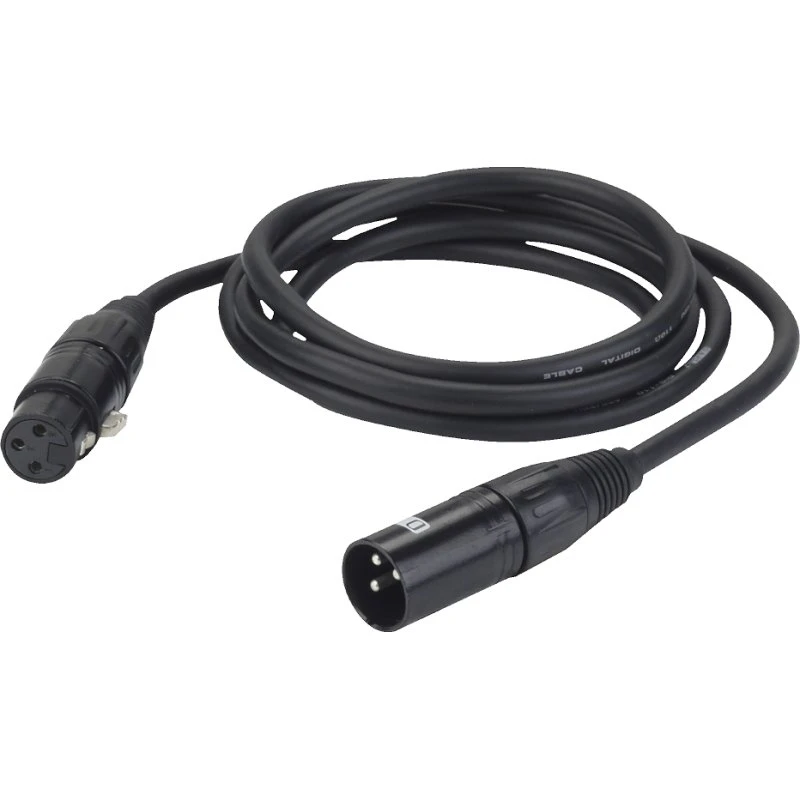 DAP FL09 DMX/AES-EBU XLR 3P M/F 15 m schwarz