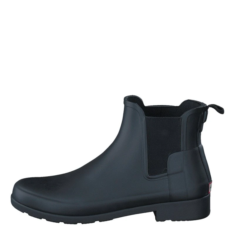 Hunter Original Refined Chelsea Stiefel Schwarz