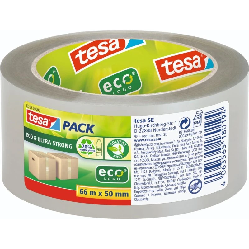 tesa ECO & ULTRA STRONG Packband 66m x 50mm transparent