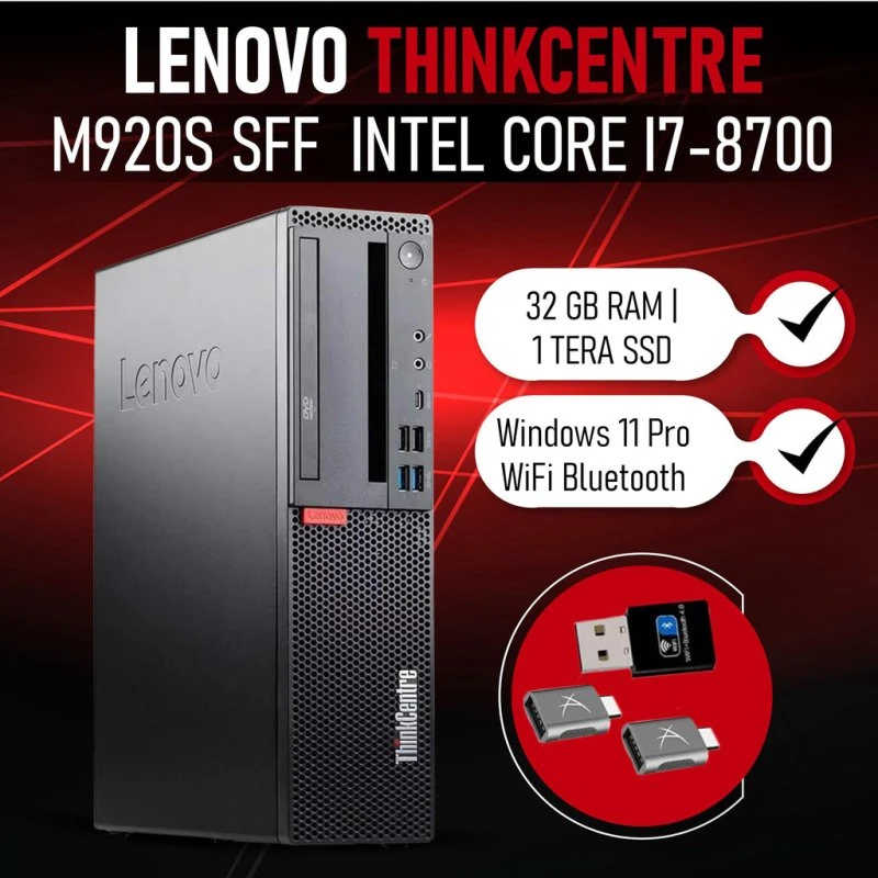Lenovo ThinkCentre M920s SFF i7-8700 32GB 1TB SSD Win11 Pro