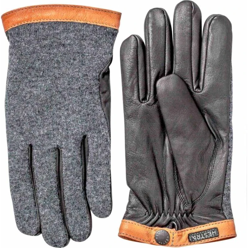 Hestra Deerskin Wool Tricot Lederhandschuhe Herren