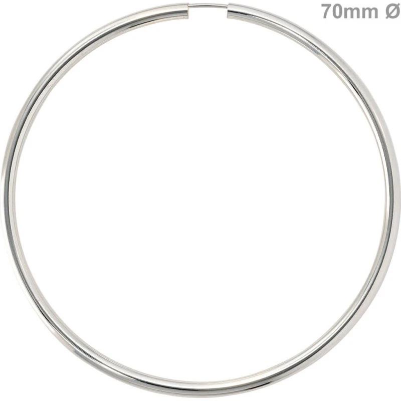 925 Silber Creolen 70mm XL Ohrringe Damen